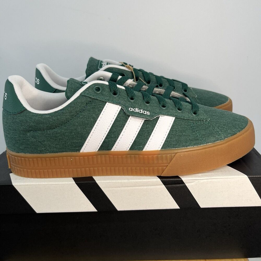 Adidas 3.0 Daily Sneaker IF7487 Collegiate Green Gum Skate Men’s Size 9